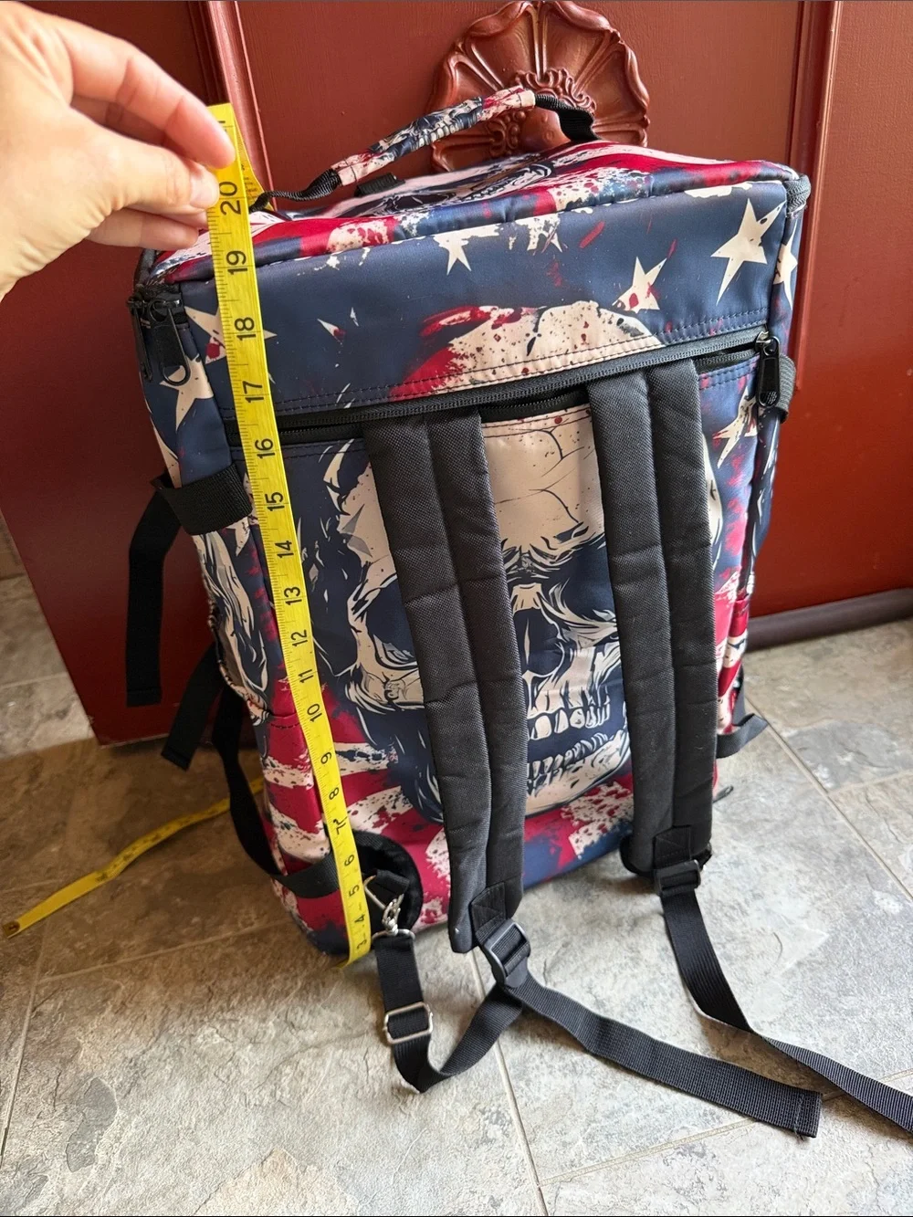 🇺🇸 Skull Patriotic Backpack/dufffel - Red, Blue, White